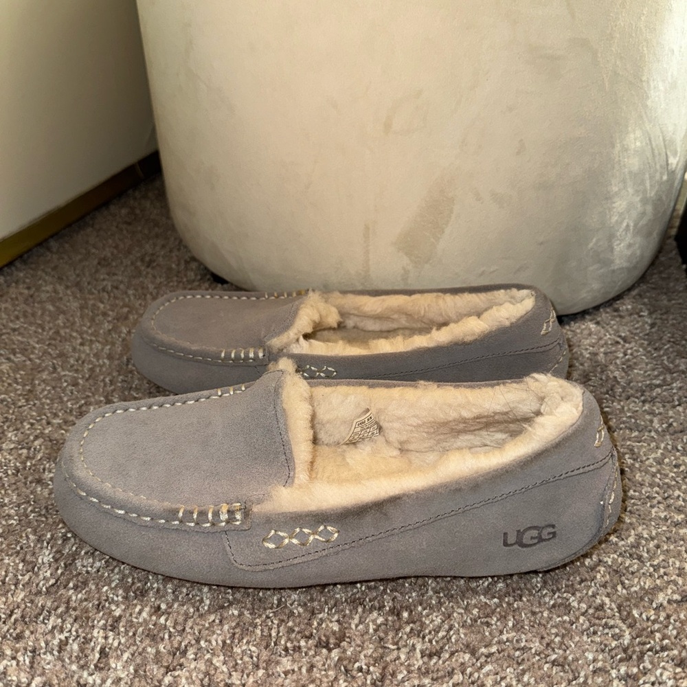 UGG Gray Sheepskin Slippers